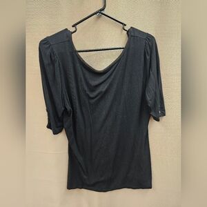 White House Black Market Black Blouse